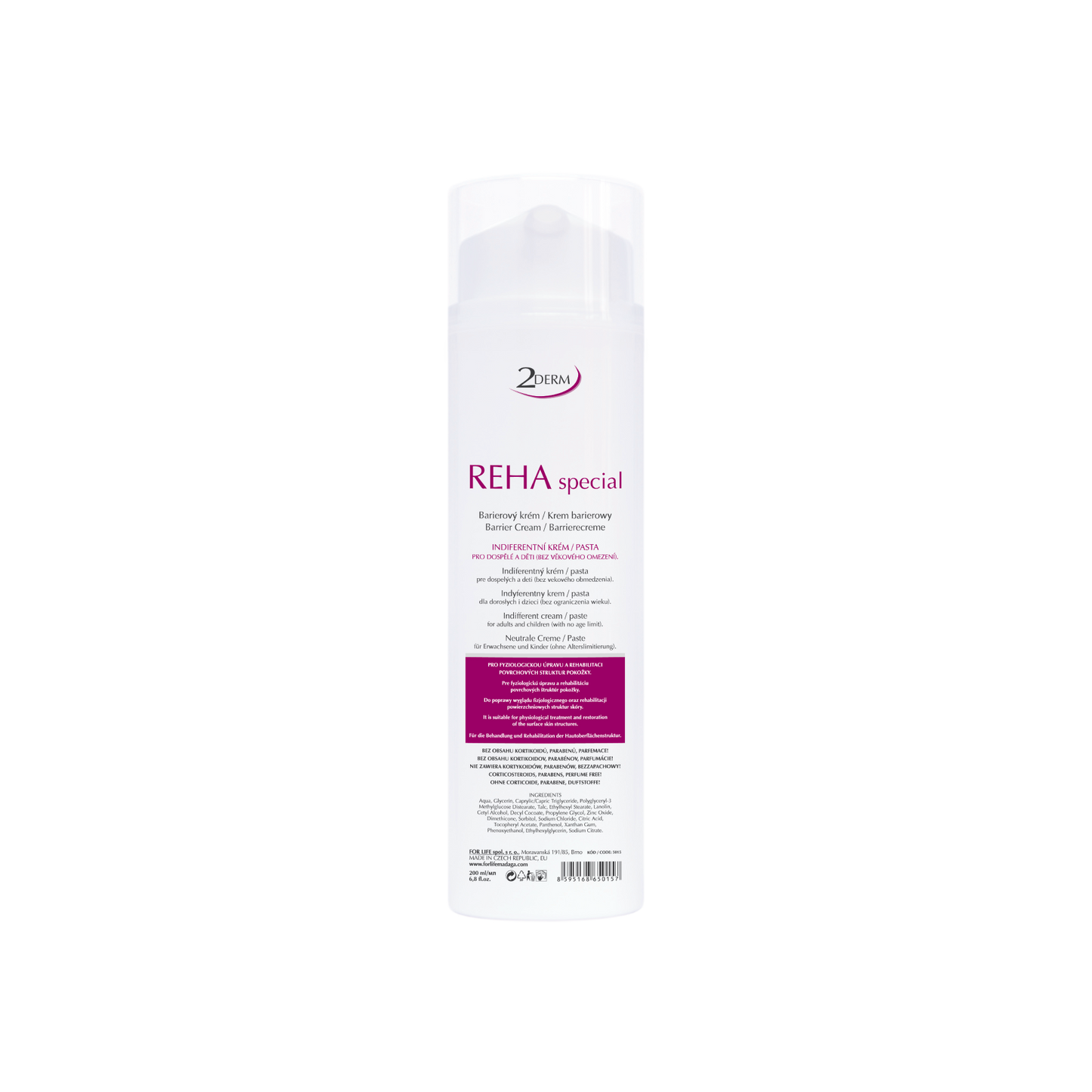 2DERM REHA SPECIAL - krēms ādas aizsardzībai un atjaunošanai