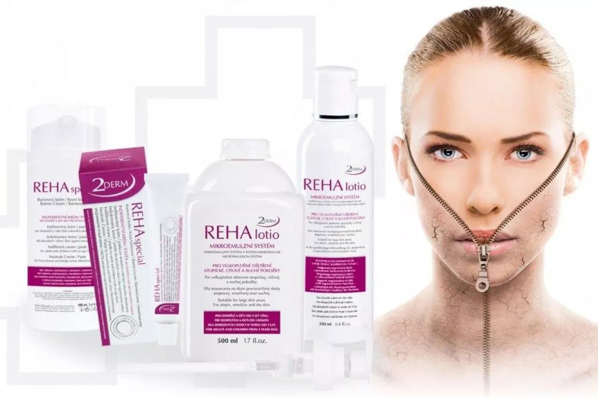 2DERM dermokosmētikas produkti sausas, jutīgas un bojātas ādas aizsargbarjeras kopšanai