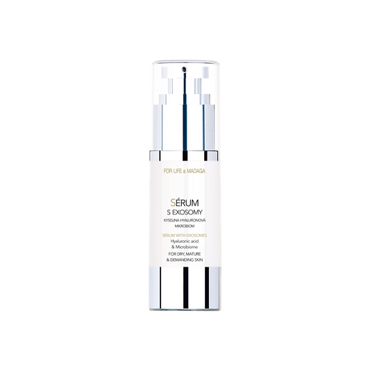 SERUMS AR EKSOSOMĀM UN HIALURONSKĀBI, MIKROBIOMU