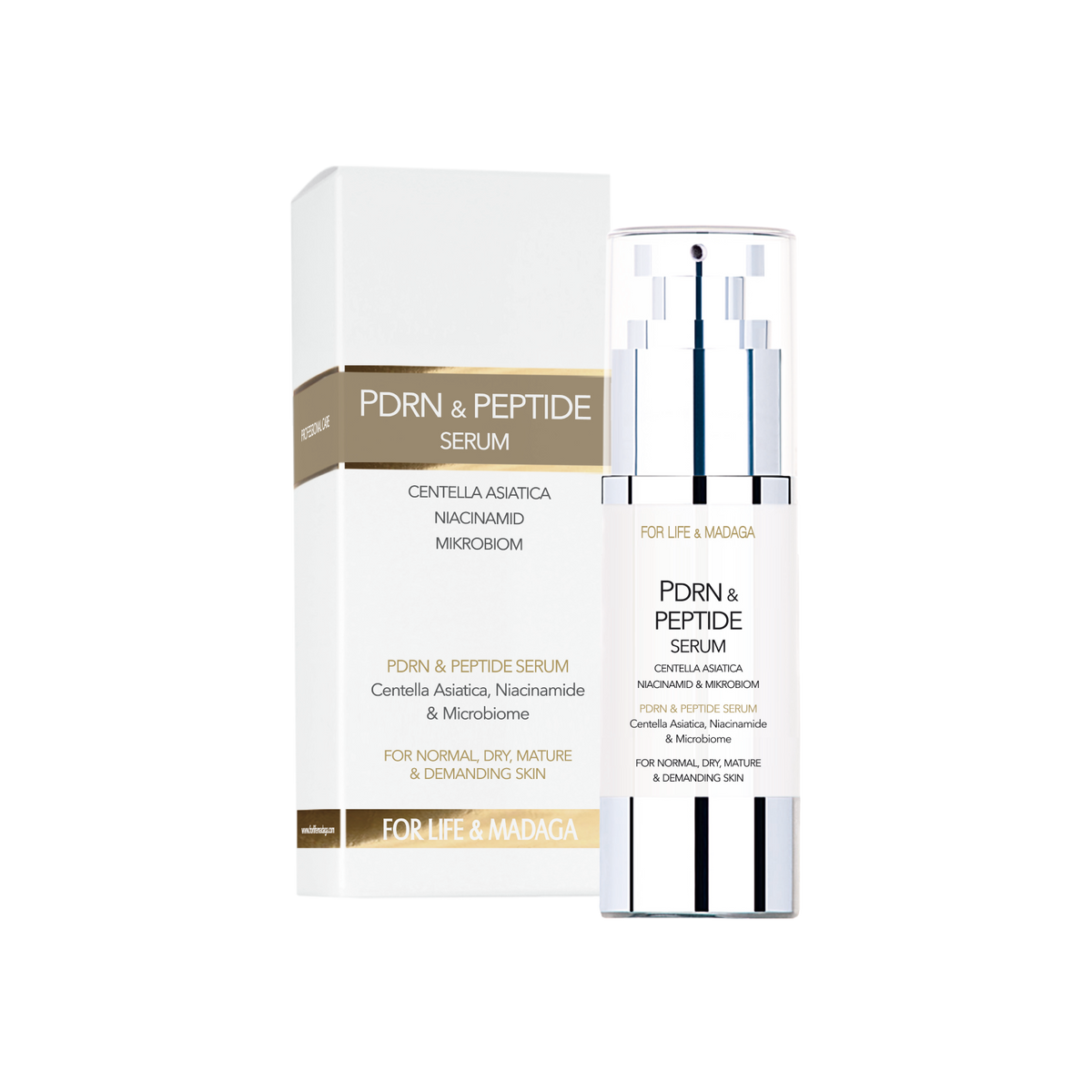 Rejuvenating facial serum with PDRN and peptides