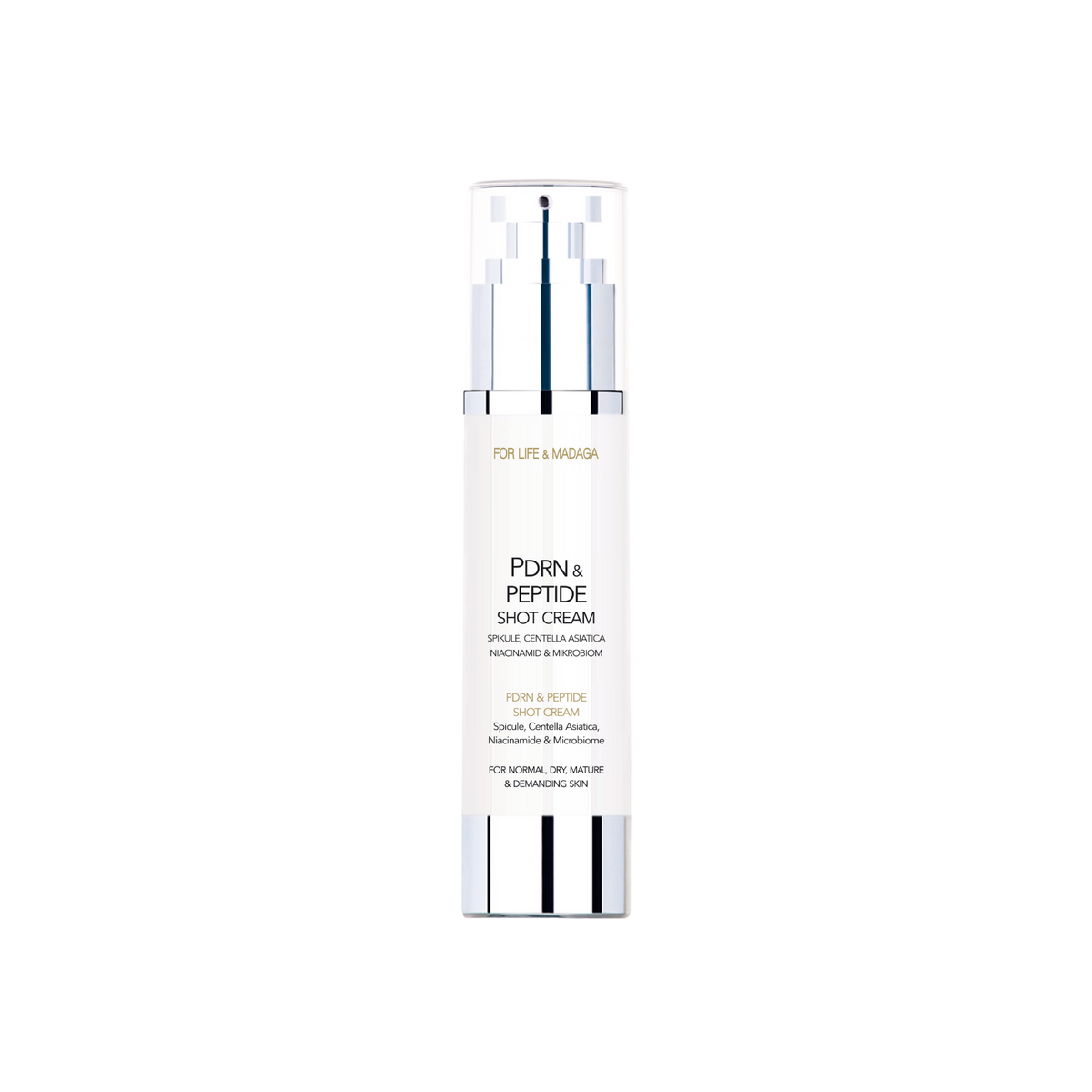 Rejuvenating facial cream with PDRN and peptides
