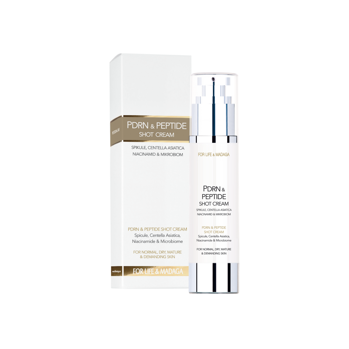 Rejuvenating facial cream with PDRN and peptides