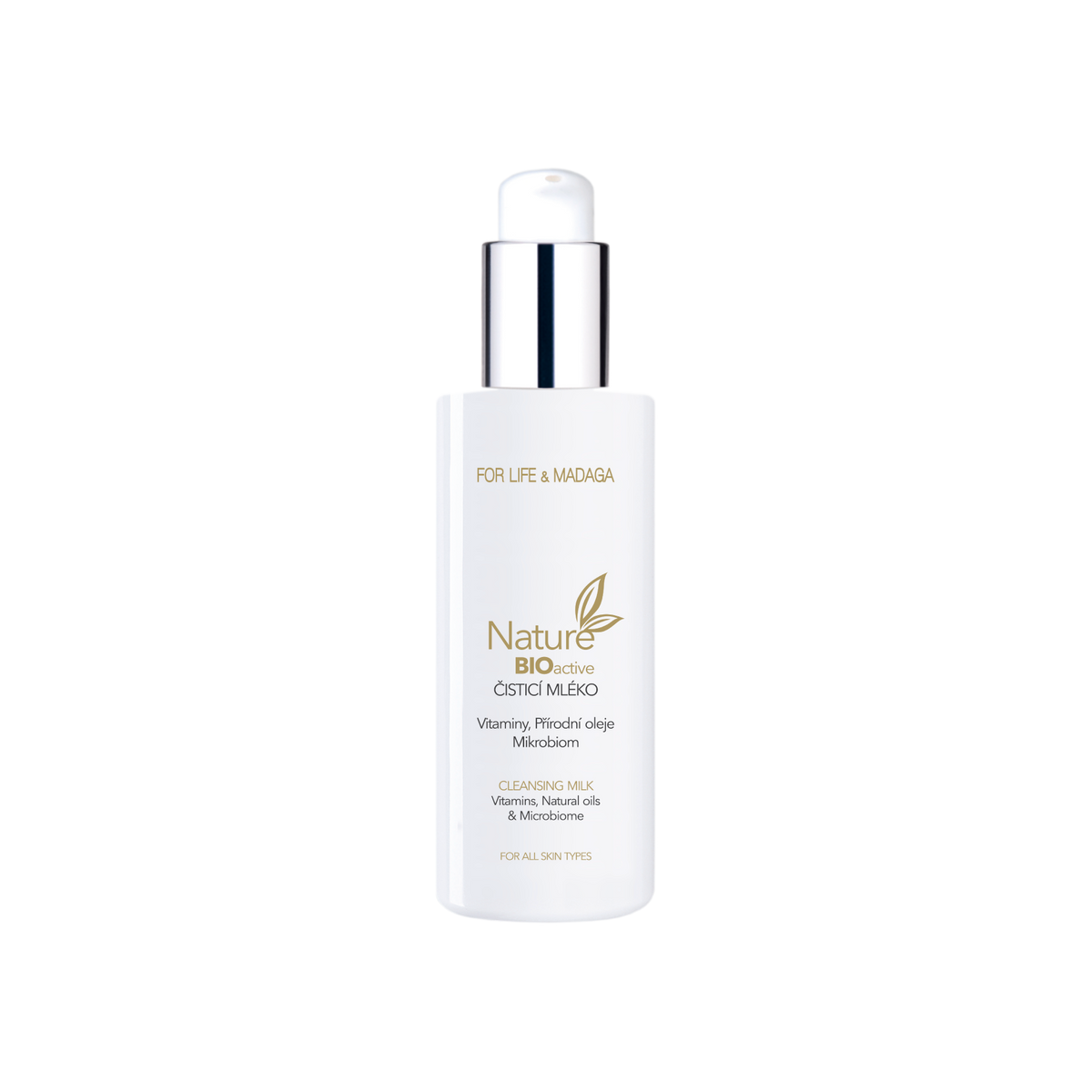 Cleansing facial milk with natural oils