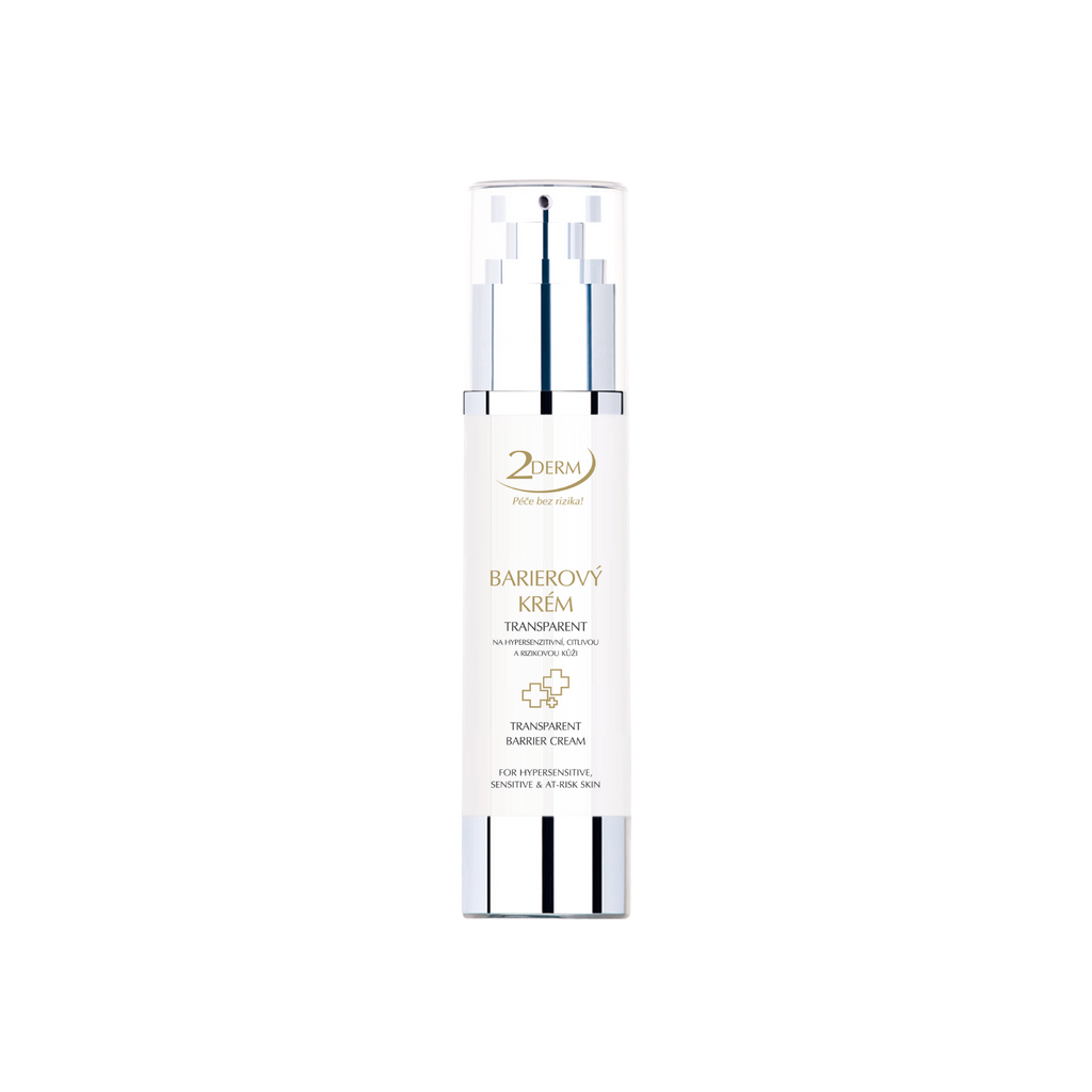 Transparent protective barrier cream for sensitive skin