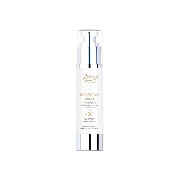 Transparent protective barrier cream for sensitive skin
