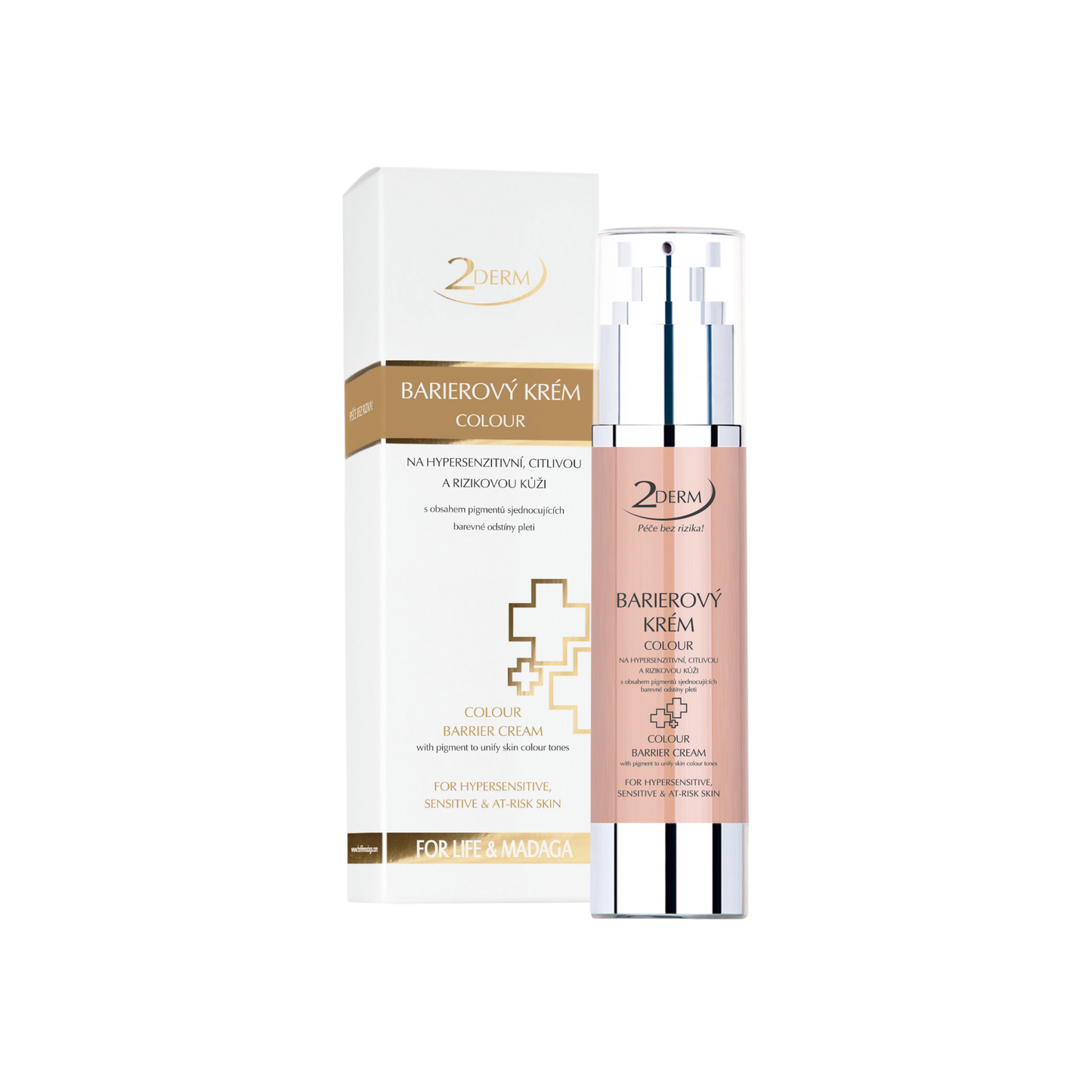 2DERM COLOUR - krēms ar toni ādas aizsardzībai